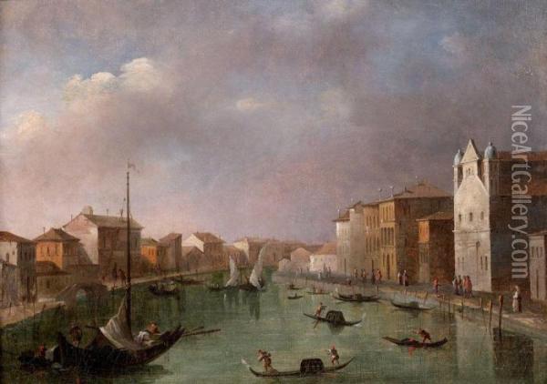 Venise Vue Du Grand Canal Oil Painting - Giacomo Guardi