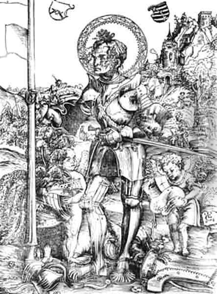 St George Oil Painting - Lucas The Elder Cranach