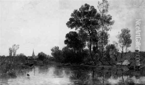 Fluslandschaft Oil Painting - Gilbert Von Canal