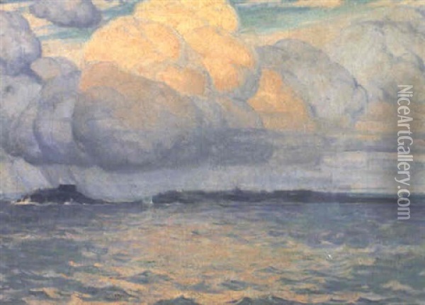 Thunder Clouds, St. Malo Oil Painting - Clarence Alphonse Gagnon