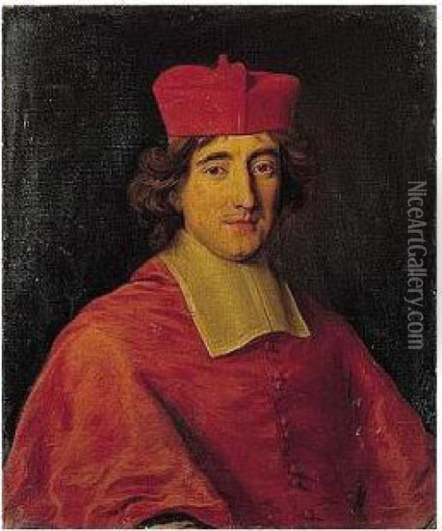 Portrait Of A Cardinal, Head And Shoulders Oil Painting - Jacob Ferdinand Voet