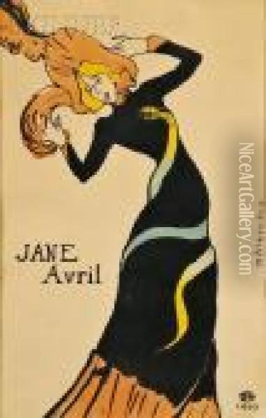 Jane Avril Oil Painting - Henri De Toulouse-Lautrec