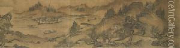 Landscapes After Ancient Master Oil Painting - Zhao Zuo
