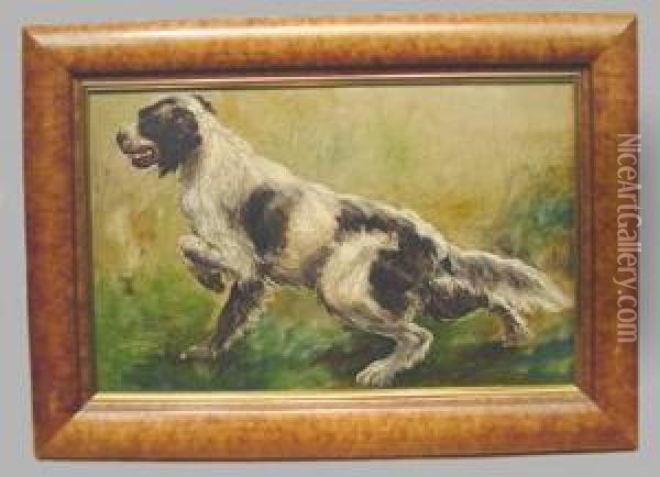 Setter In Landscape Oil Painting - Wenceslaus Peter