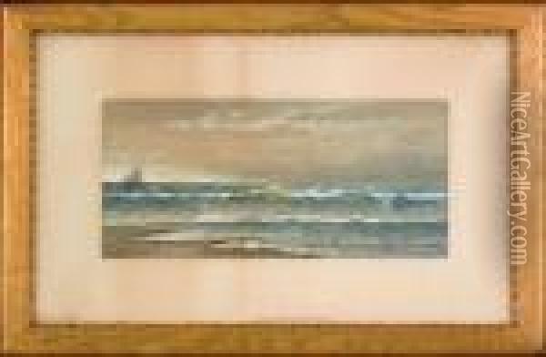 Coastal Scene Oil Painting - Edmund Darch Lewis
