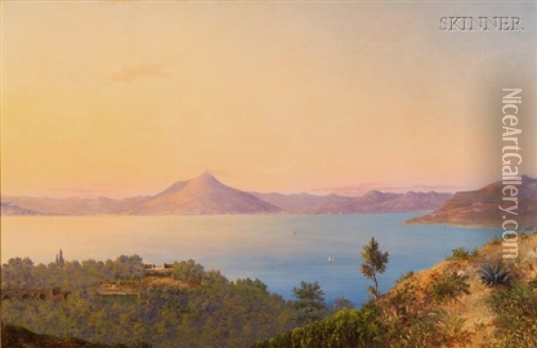 View Of Vesuvius Oil Painting - Abigail Osgood Williams