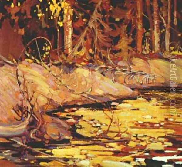 The Woodland Stream Oil Painting - Thomas Thompson
