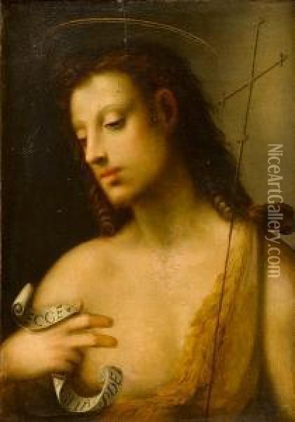 Saint John The Baptist Oil Painting - Domenico Puligo