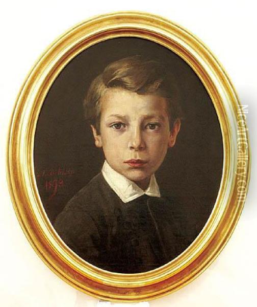 Portret Chlopca Oil Painting - Anna Bilinska-Bohdanowicz