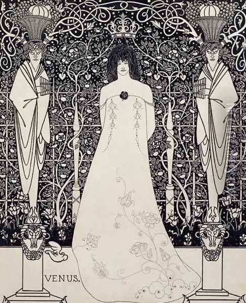 Frontispiece for 'Venus and Tannhauser', c.1895 Oil Painting - Aubrey Vincent Beardsley