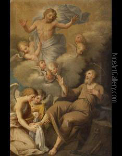 Visione Di San Giuseppe Oil Painting - Giovanni Agostino Ratti