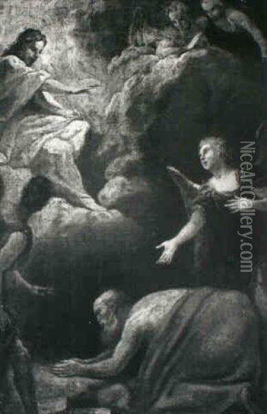He Flagellation Of Saint Jerome Oil Painting - Erasmus Quellinus II