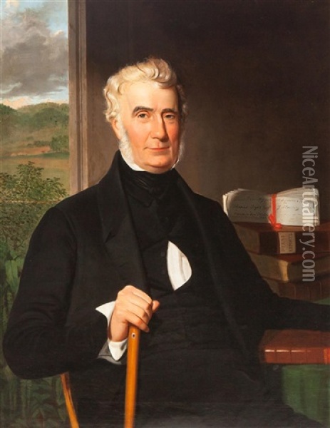 Portrait Of Thomas Dyer Esq. Oil Painting - Samuel F. Dubois