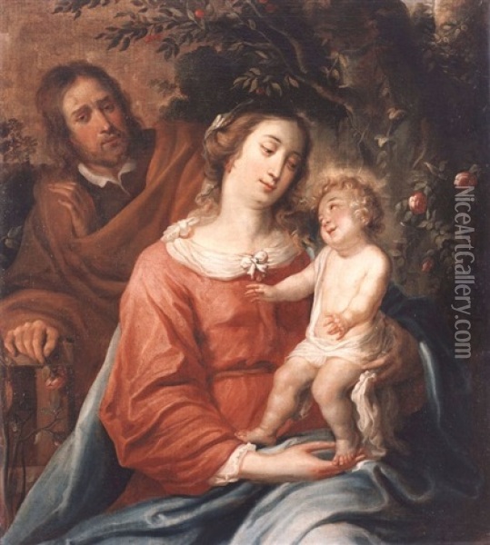 De Heilige Familie Oil Painting - Thomas (Bosschaert) Willeborts