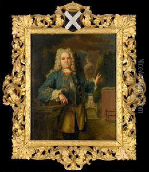 Portrait Of A Nobleman Oil Painting - Adriaen Van Der Werff
