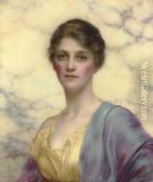Portrait Of A Beauty Oil Painting - William Clarke Wontner