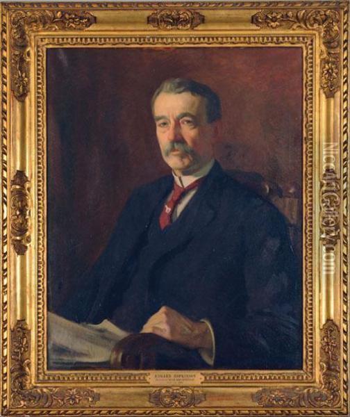 Portrait Of Edward Hopkinson, Director Or The Insurance Company Of North America, Oil Painting - Hugh Henry Breckenridge