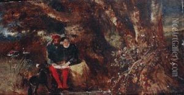 Faust And Marguerite Oil Painting - John Anster Fitzgerald
