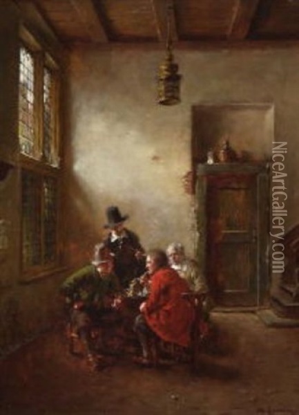 Manner - Quartett Oil Painting - Max Gaisser