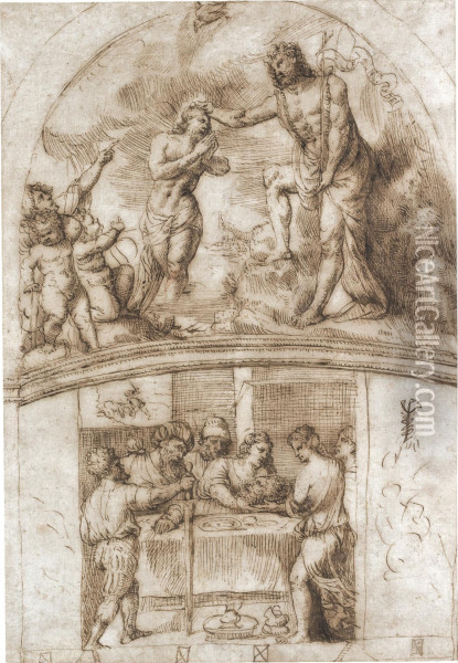 Design For The Decoration Of A Chapel Oil Painting - Dall' Stefano Arzere