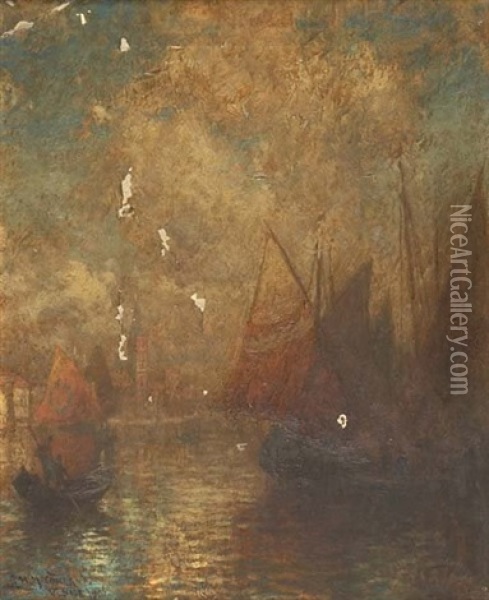 Venice (+ Untitled; 2 Works) Oil Painting - George Herbert McCord