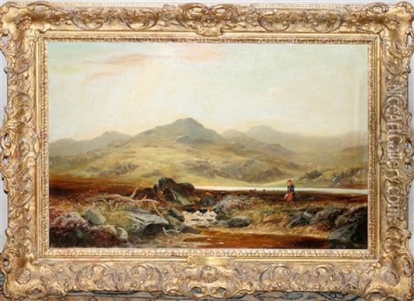 The Conway Valley: English Oil Painting - Charles Leslie