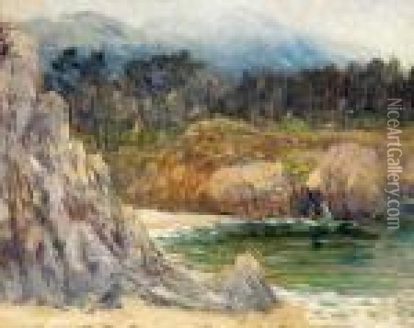 Small Beach - Lobos (no. 1394) Oil Painting - William Posey Silva