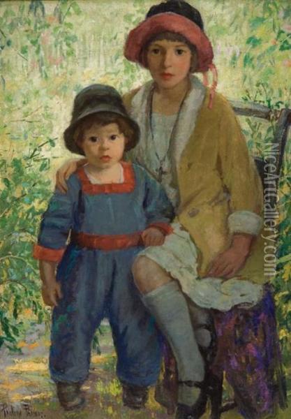 Just Kids Oil Painting - Pauline Lennards Palmer