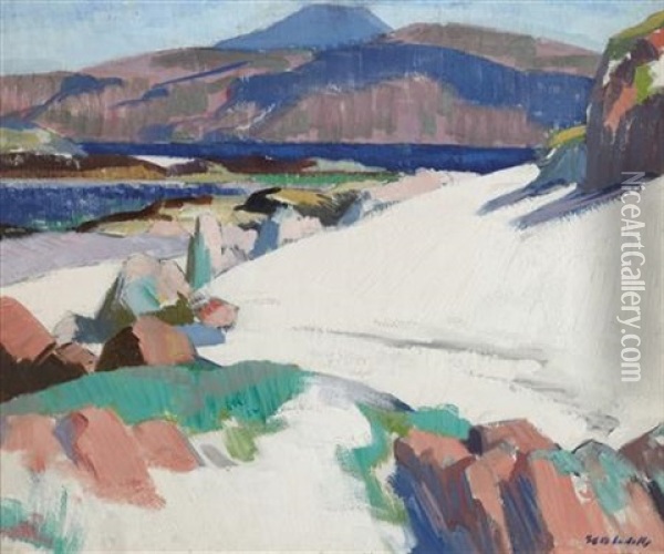 Iona North End And Ben More, Mull Oil Painting - Francis Campbell Boileau Cadell