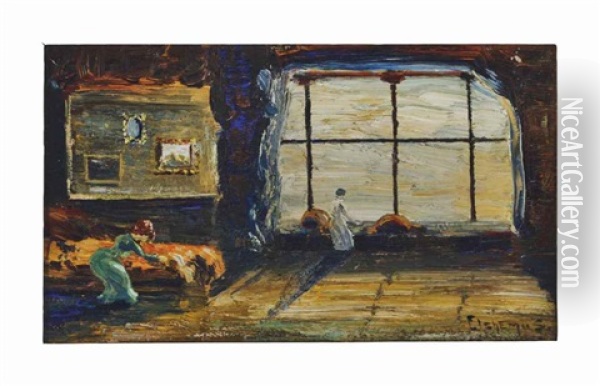 Interior Oil Painting - Louis Michel Eilshemius