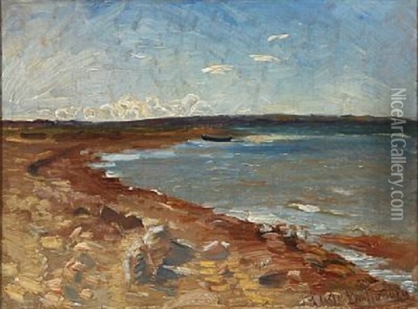 View From Limfjorden, Denmark Oil Painting - Fridolin Hans Johansen