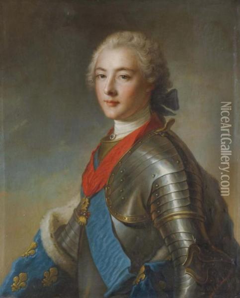 Portrait De Louis Xv Ou Du Duc De Penthievre Oil Painting - Jean-Marc Nattier