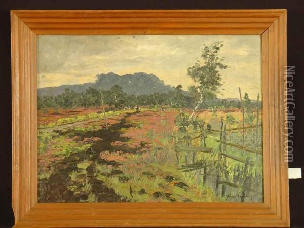 Heidelandschaft Oil Painting - Franz Bombach