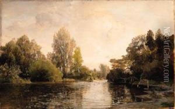 A View From Plankenberg Oil Painting - Emil Jakob Schindler