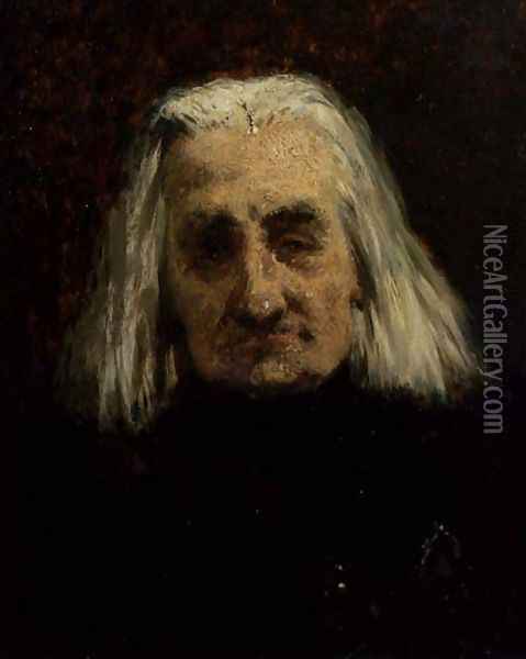 Portrait of Franz Liszt 1811-1886 Oil Painting - Carl Schlosser
