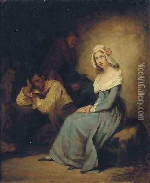 A comforting presence Oil Painting - Henry Scheffer