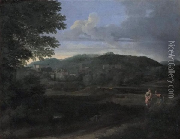 Figures Antiques Dans Un Paysage Oil Painting - Pieter Rysbraeck