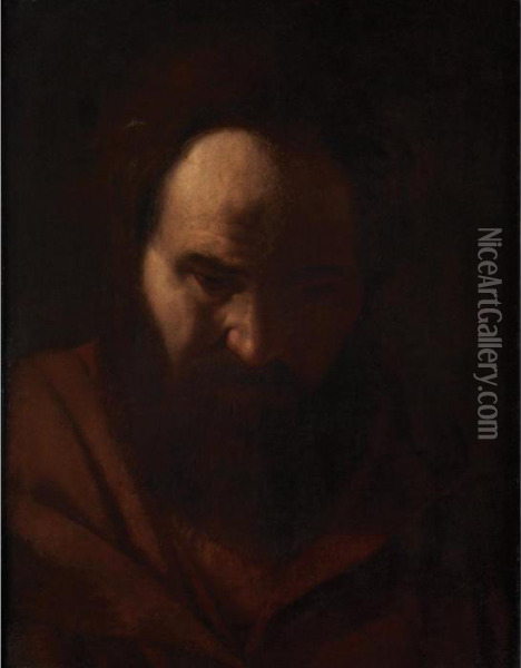 Saint Paul Oil Painting - Michelangelo Merisi Da Caravaggio