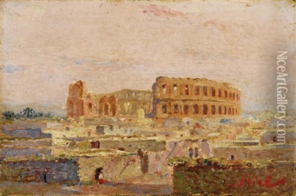 Amphitheatre D'el-djem (tunisie) Oil Painting - Maxime Noire