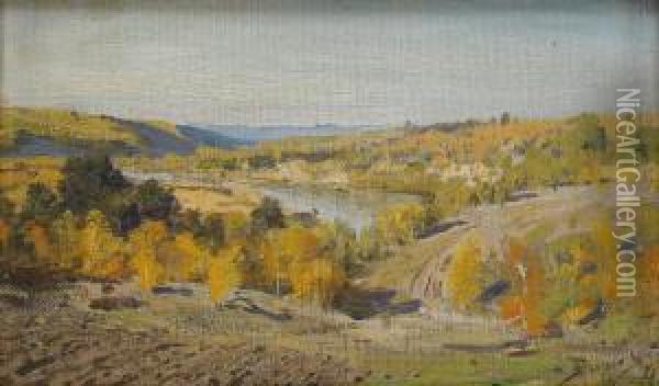 Late Summer Landscape Oil Painting - Vasily Polenov