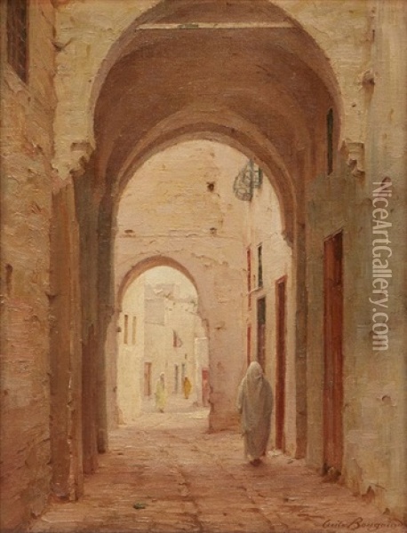 Passage Ben Ayed A Tunis Oil Painting - Cecile Augustine Bougourd
