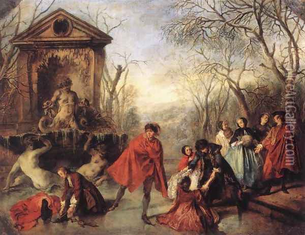 Winter 1738 Oil Painting - Nicolas Lancret