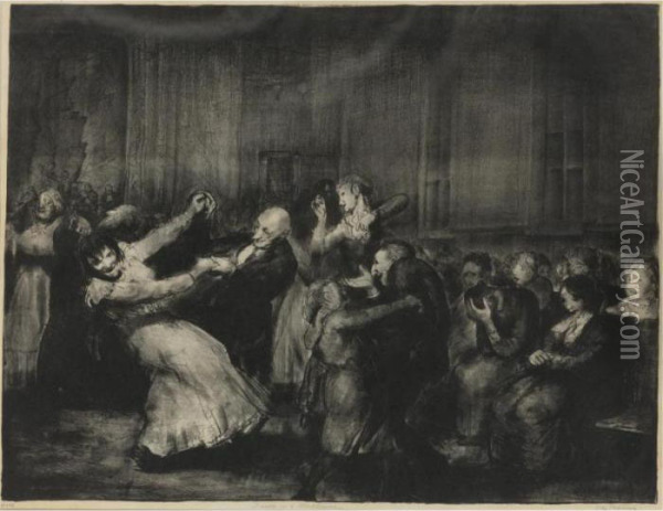 Dance In A Madhouse (mason 49) Oil Painting - George Wesley Bellows