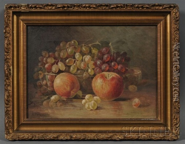 Still Life With Basket Of Strawberries (+ Still Life With Fruit; 2 Works) Oil Painting - Elizabeth Ferguson