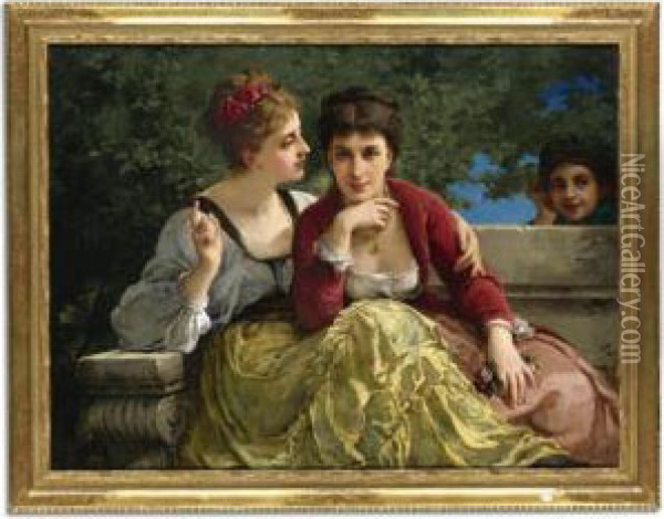 The Secret Oil Painting - Jules Salles-Wagner