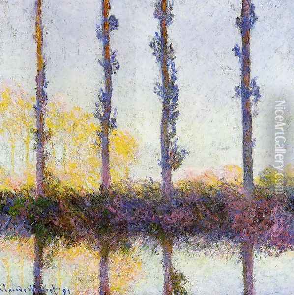 Four Trees Oil Painting - Claude Oscar Monet