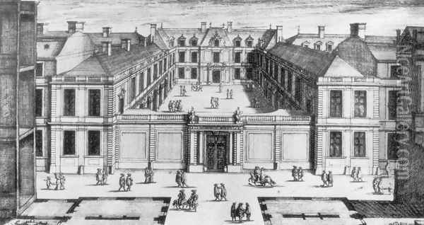 Hotel de la Vrillere, Paris 1650s Oil Painting - Jean I Marot