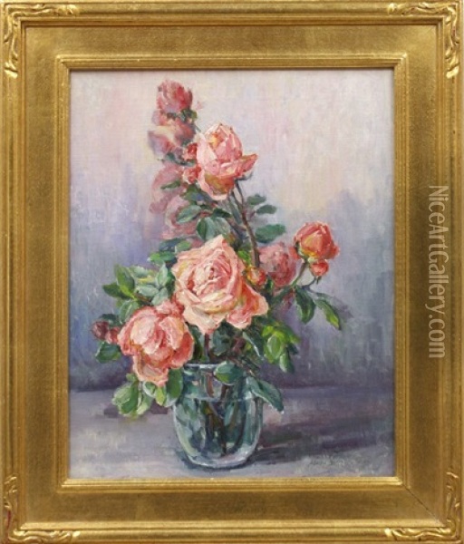 Roses Oil Painting - Mary Herrick Ross