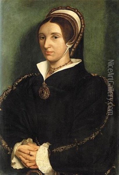 Portrait Of A Lady (elizabeth Seymour?) Oil Painting - Hans Holbein the Younger