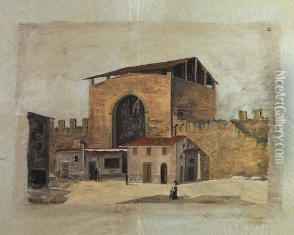 Porta San Frediano Oil Painting - Fabio Borbottoni